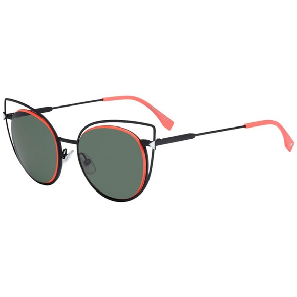 Fendi Accessories - Fendi Sunglasses Matte Black w/Green Lens